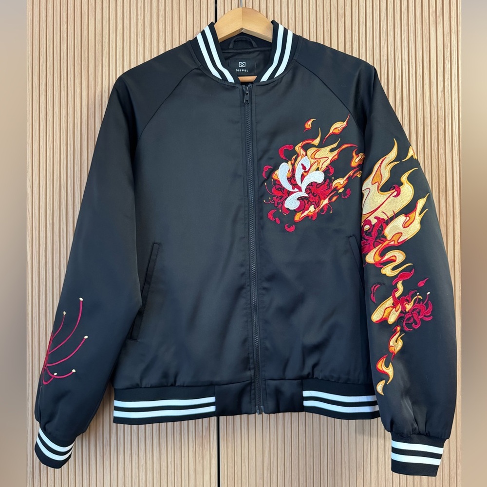 Dispel Red Dragon Sukajan Bomber Jacket Size S Unisex NWT - Picture 11 of 16